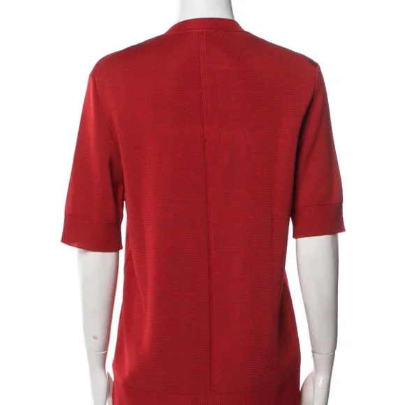 The Row Scoop Neck Crimson Red Viscose Sweater -Size L - NWOT - Picture 3 of 3